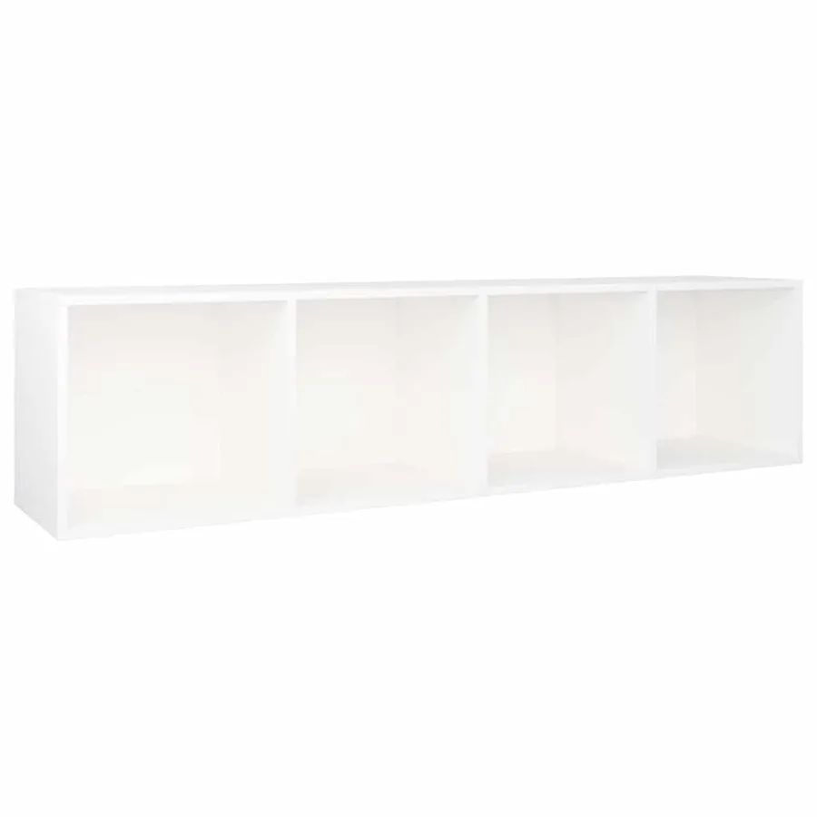 Bibliothèque/Meuble TV Blanc 36x30x143 cm Bois d'ingénierie - 8