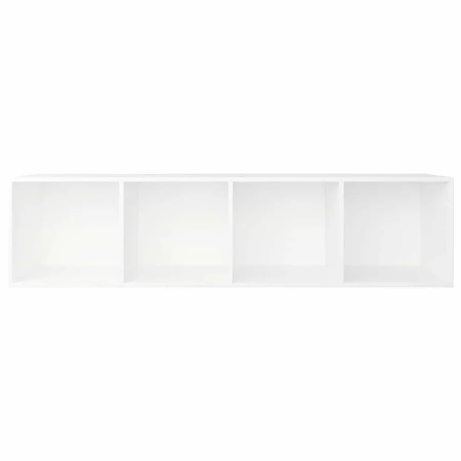 Bibliothèque/Meuble TV Blanc 36x30x143 cm Bois d'ingénierie - 9
