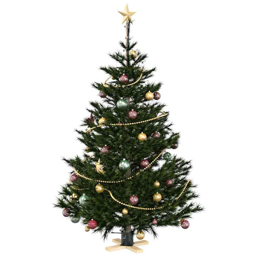 Pied de Sapin de Noël 1.73 Vert 50 x 50 x 16 cm Pin massif - 3