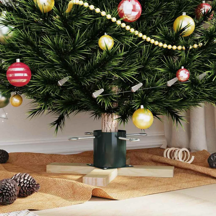 Pied de Sapin de Noël 1.73 Vert 50 x 50 x 16 cm Pin massif - 4