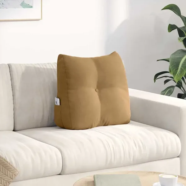 Coussin de Dos Marron 45 x 24 x 50 cm Velours