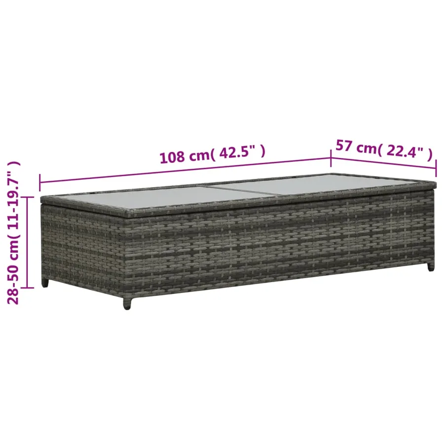 Salon de jardin 4 pcs avec coussins Résine tressée Anthracite - 11