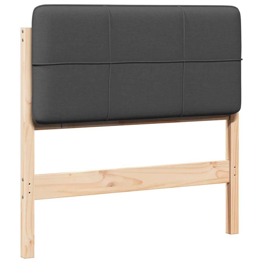 Tête de lit capitonnée Brun et gris foncé 75 cm Pin massif - 2