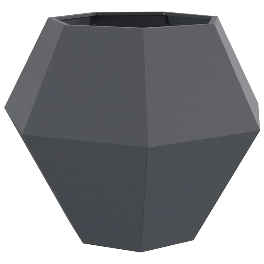 Jardinière Anthracite 100 x 100 x 80 cm Acier - 2