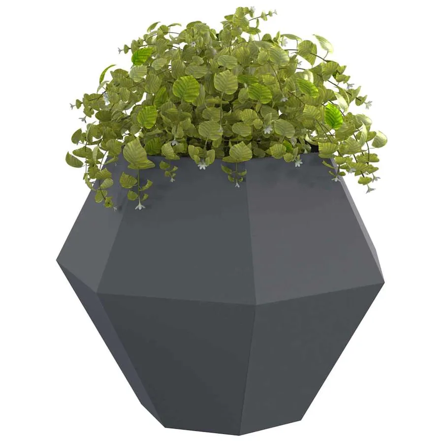 Jardinière Anthracite 100 x 100 x 80 cm Acier - 3