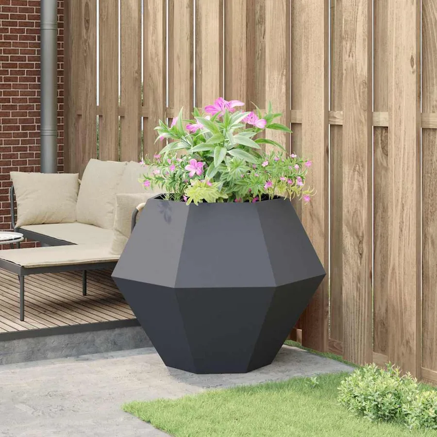Jardinière Anthracite 100 x 100 x 80 cm Acier - 4