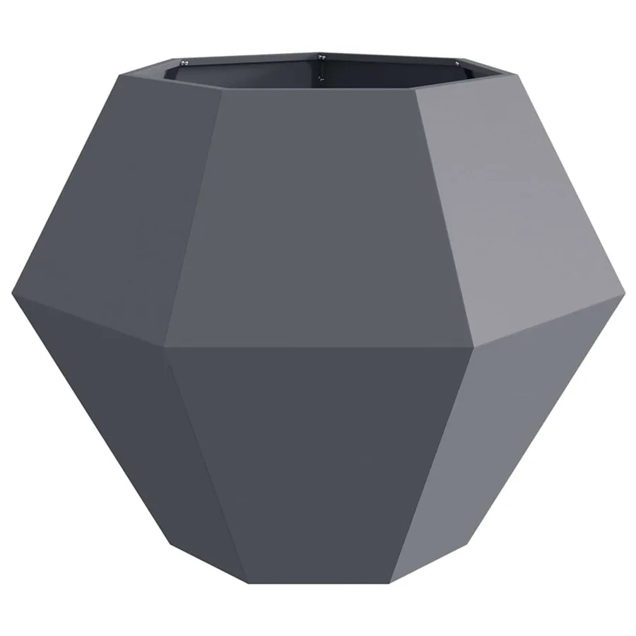 Jardinière Anthracite 100 x 100 x 80 cm Acier - 5