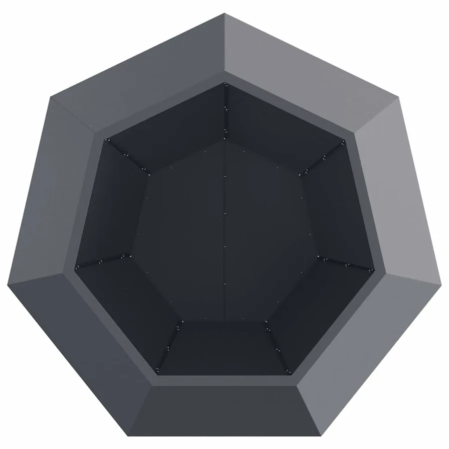 Jardinière Anthracite 100 x 100 x 80 cm Acier - 6