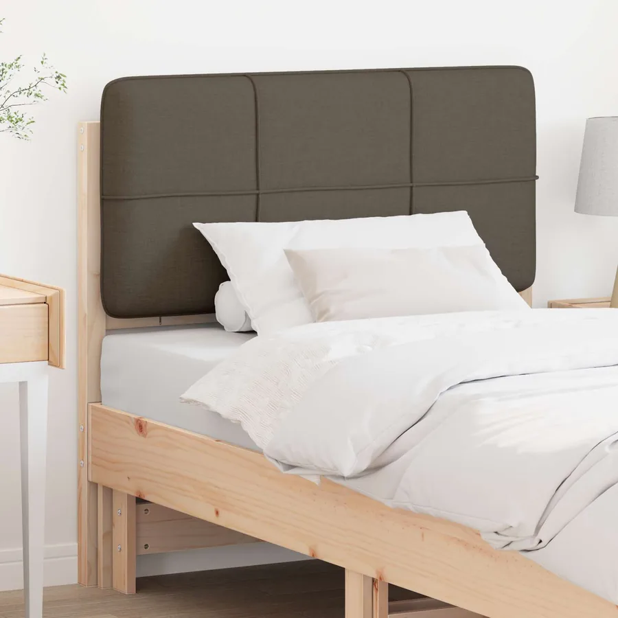 Tête de lit capitonnée Marron et Taupe 75 cm Pin massif