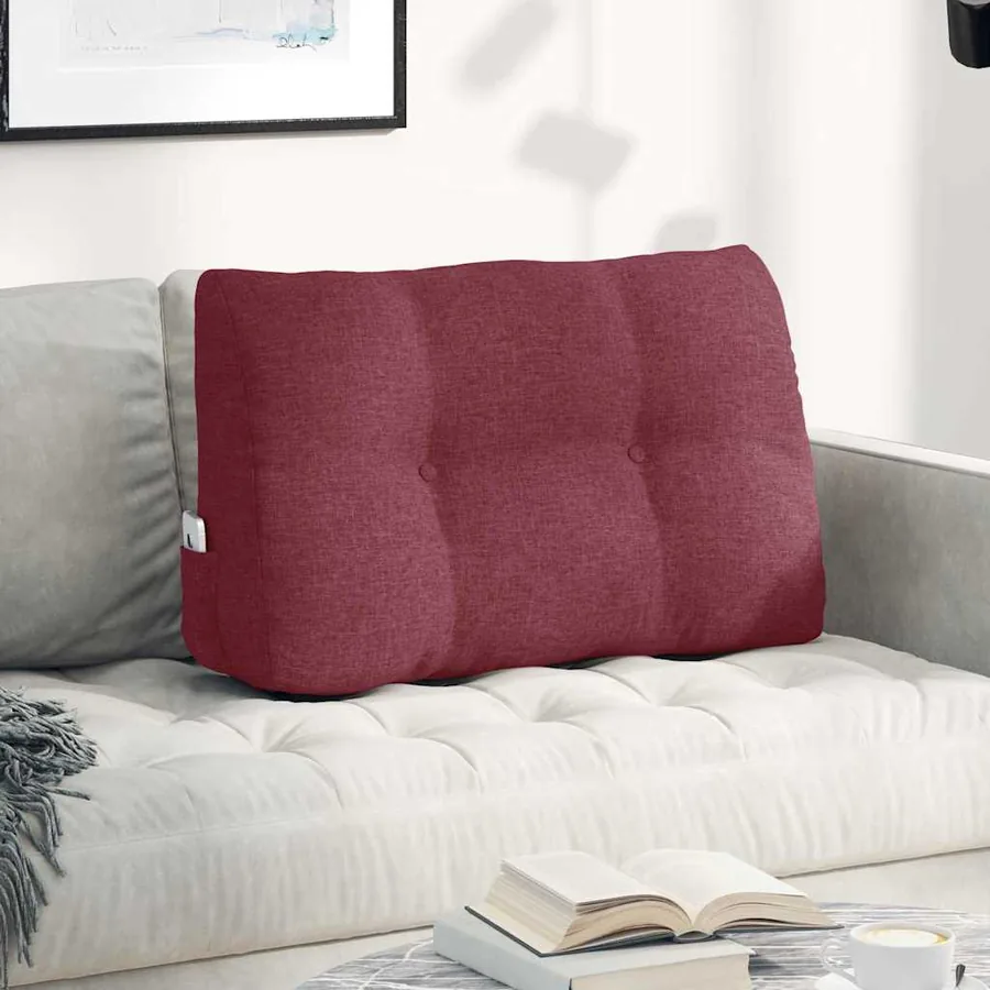 Coussin de Dos Bordeaux 80 x 24 x 50 cm tissu