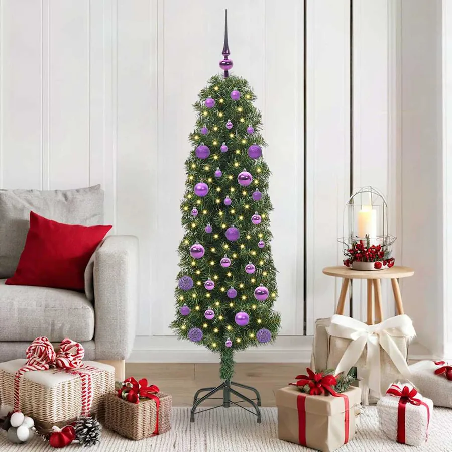 Sapin de Noël artificiel Vert 150 cm PVC et acier et plastique