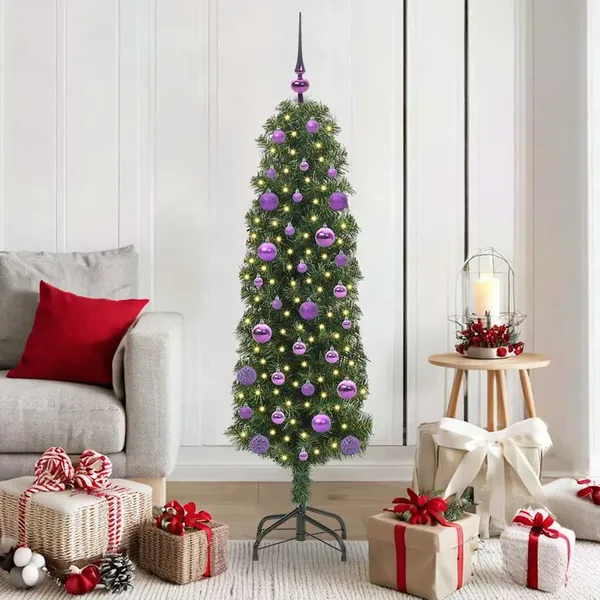 Sapin de Noël artificiel Vert 150 cm PVC et acier et plastique