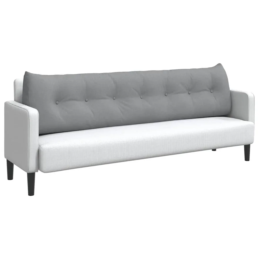 Coussin de Dos Gris clair 200 x 24 x 50 cm tissu - 3