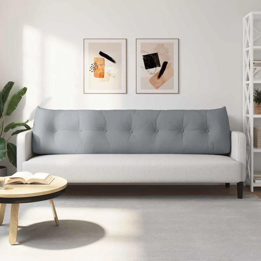 Coussin de Dos Gris clair 200 x 24 x 50 cm tissu - 4