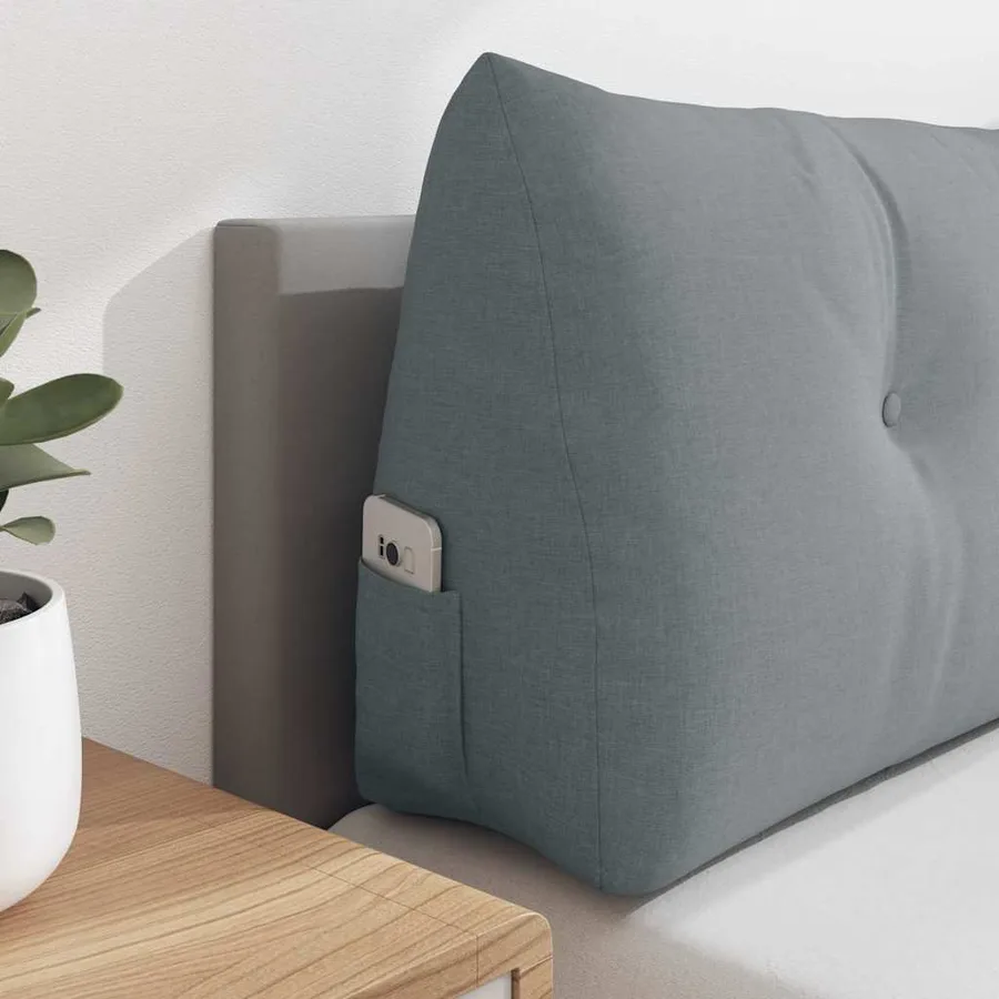 Coussin de Dos Gris clair 200 x 24 x 50 cm tissu - 5