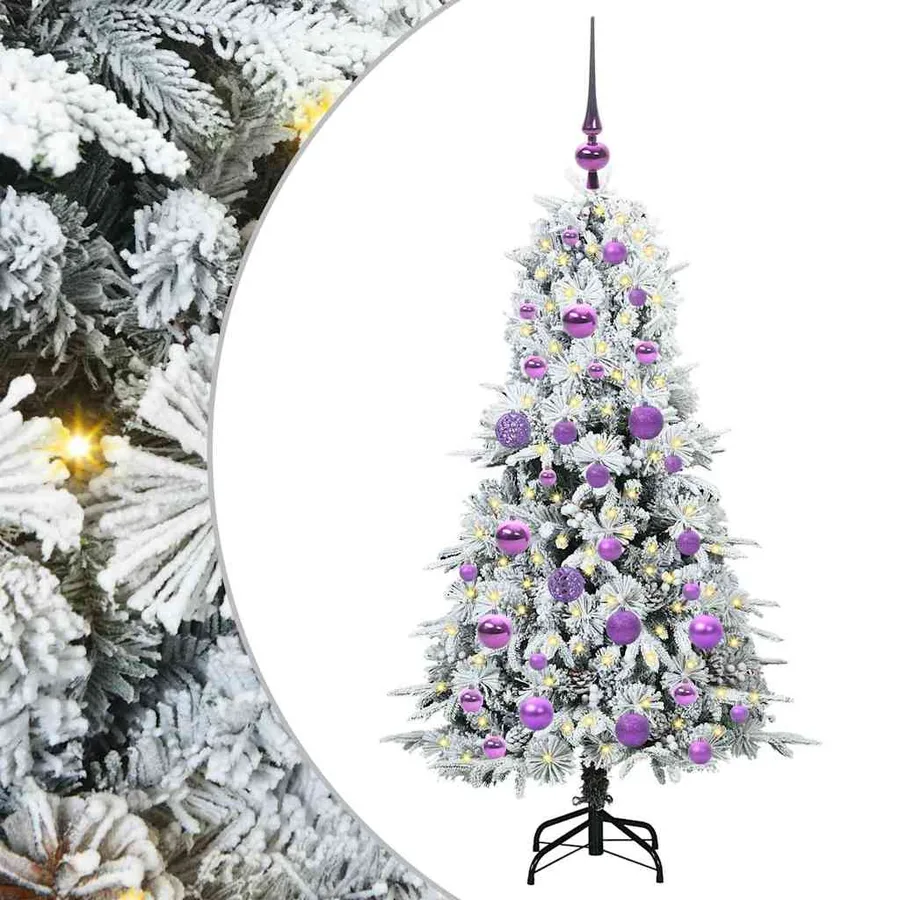 Sapin de Noël Artificiel à Branches Articulées Blanc 120 cm - 2