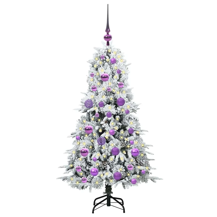 Sapin de Noël Artificiel à Branches Articulées Blanc 120 cm - 3