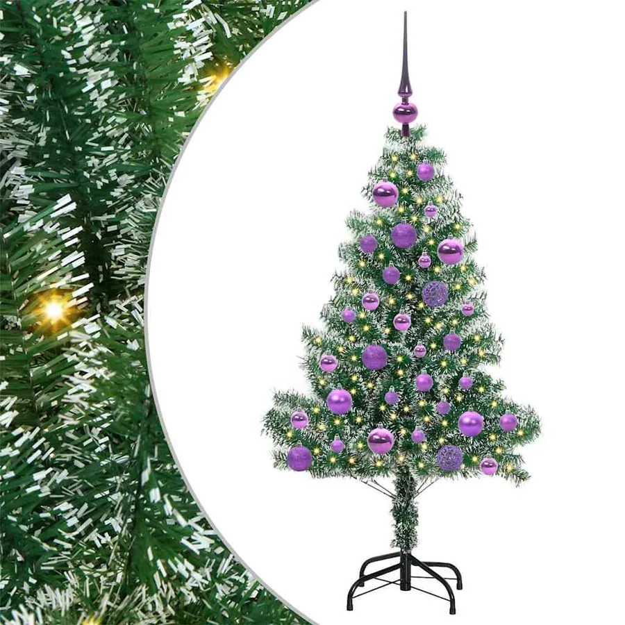 Arbre de Noël artificiel floconné de neige avec lumière LED - 2