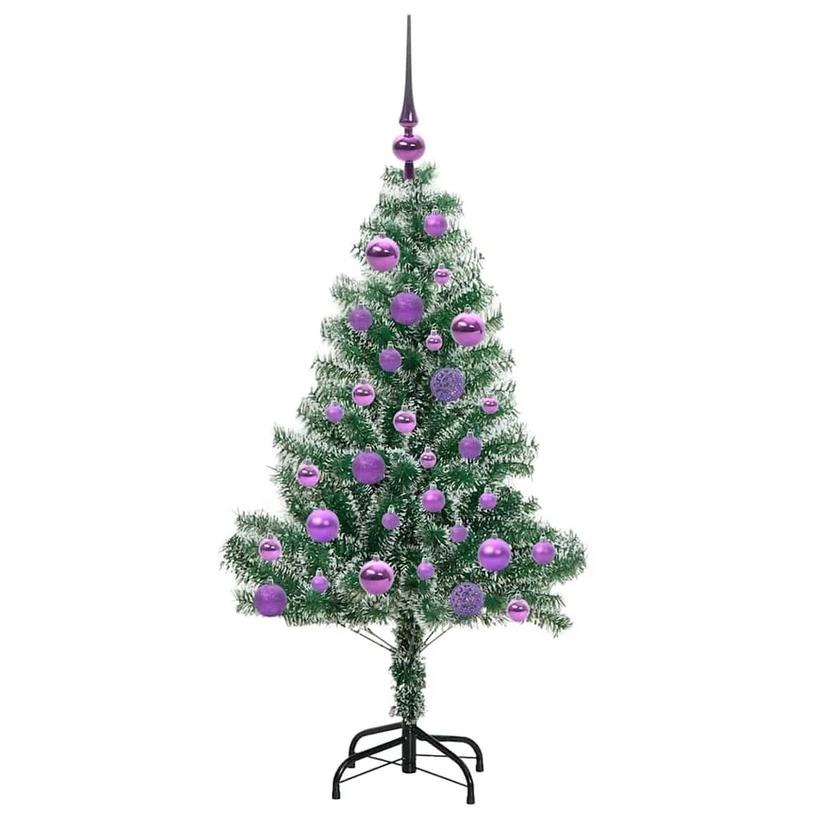 Arbre de Noël artificiel floconné de neige avec lumière LED - 4