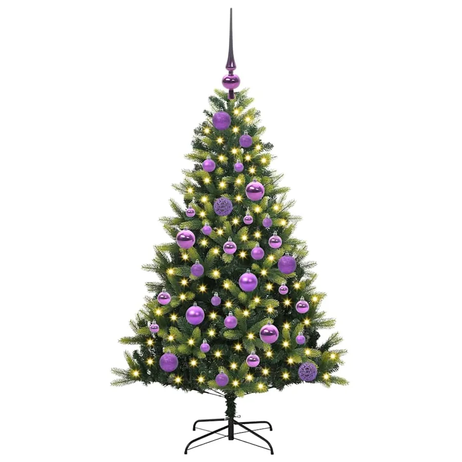 Arbre de Noël artificiel à charnières 150 LED Vert 120 cm - 3