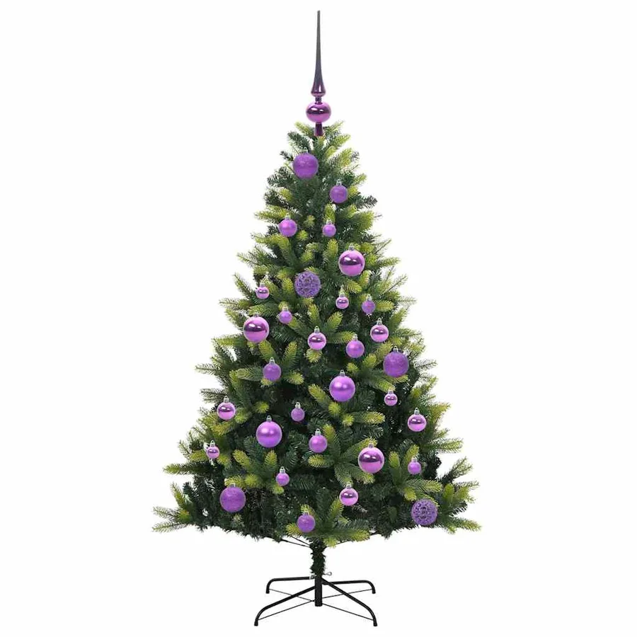 Arbre de Noël artificiel à charnières 150 LED Vert 120 cm - 4
