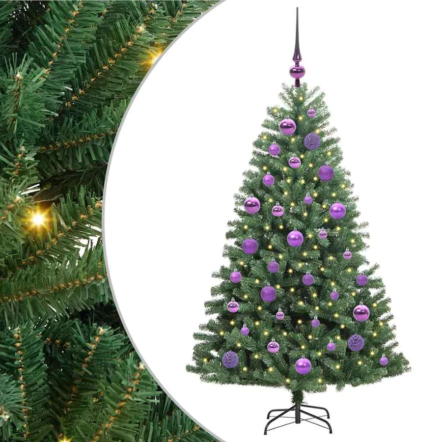Sapin de Noël Artificiel à Branches Articulées Vert 120 cm - 2