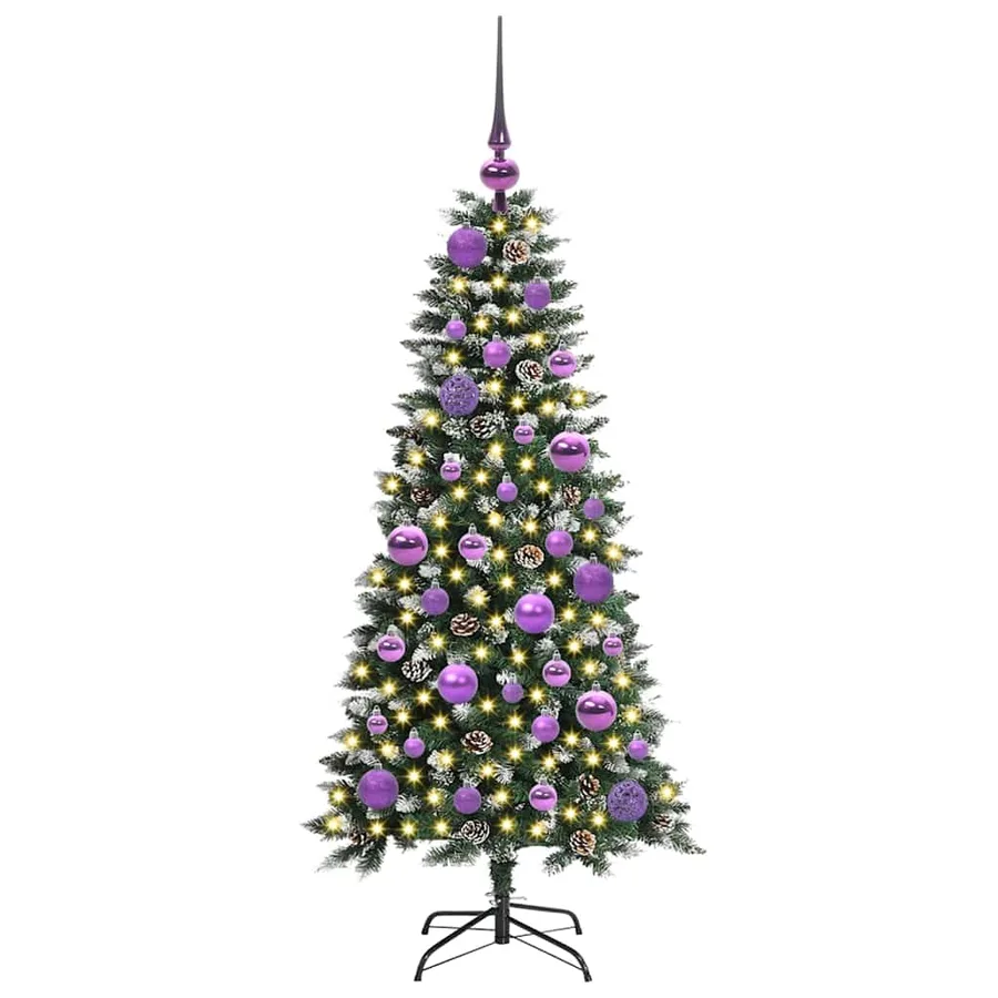 Sapin de Noël artificiel Vert 120 cm PVC, plastique et acier - 3