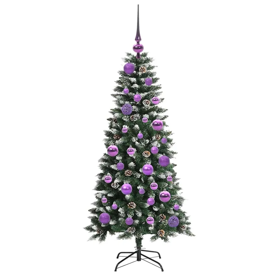 Sapin de Noël artificiel Vert 120 cm PVC, plastique et acier - 4