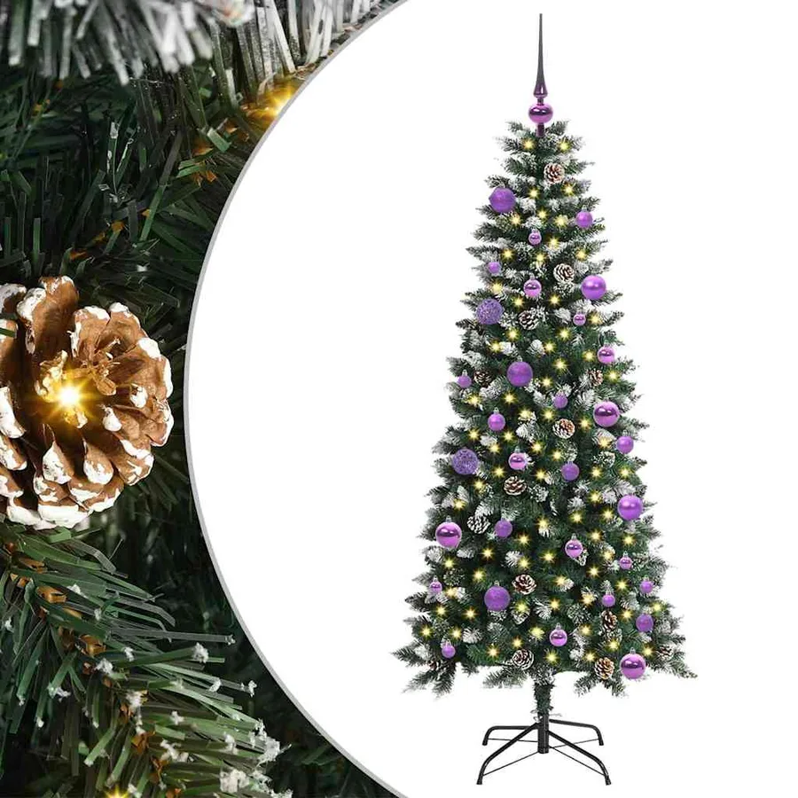 Sapin de Noël artificiel Vert 150 cm PVC, plastique et acier - 2