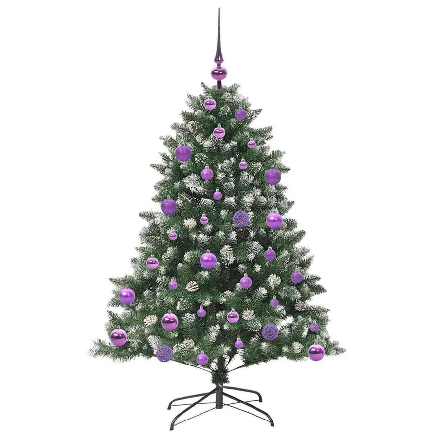 Sapin de Noël artificiel Vert 120 cm PVC, plastique et acier - 4