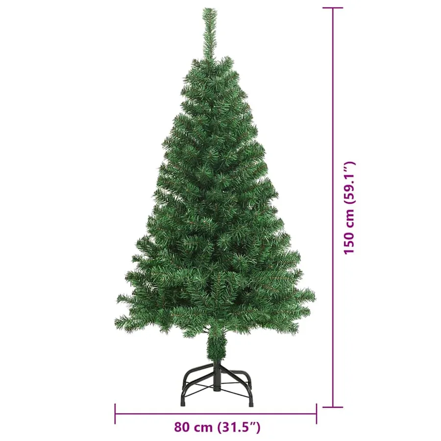 Sapin de Noël artificiel Vert 150 cm PVC, Acier et Plastique - 14