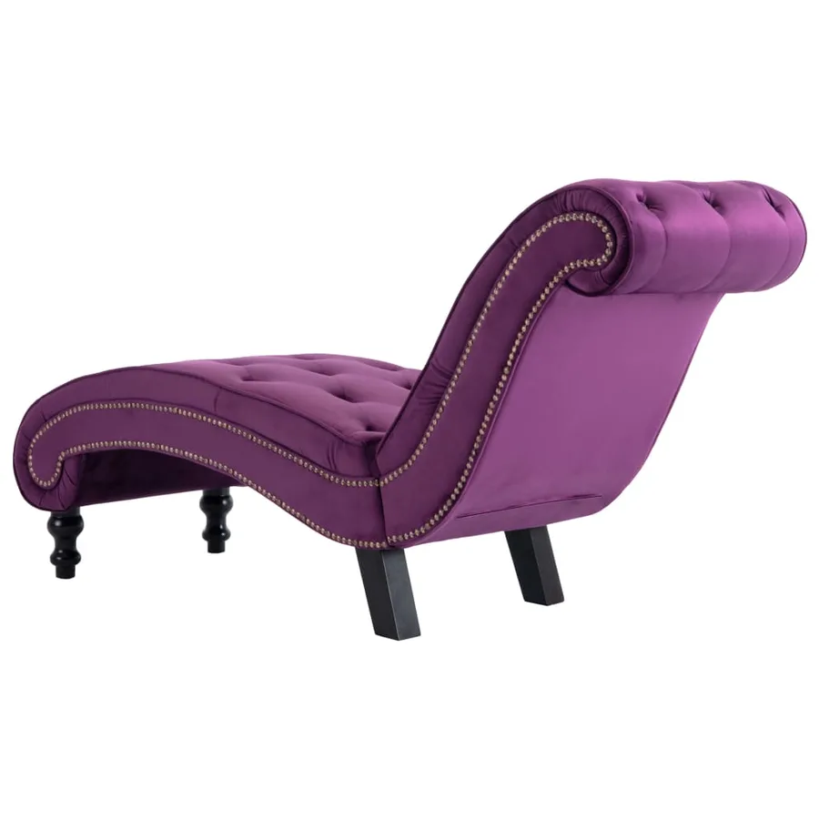 Chaise longue Velours Violet - 4