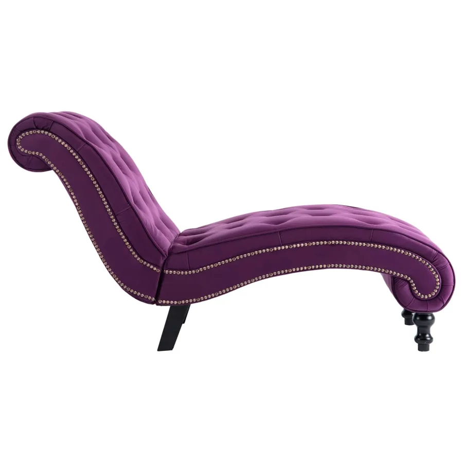 Chaise longue Velours Violet - 5
