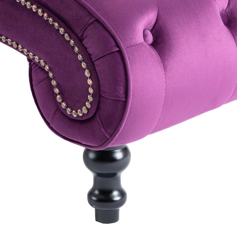 Chaise longue Velours Violet - 6