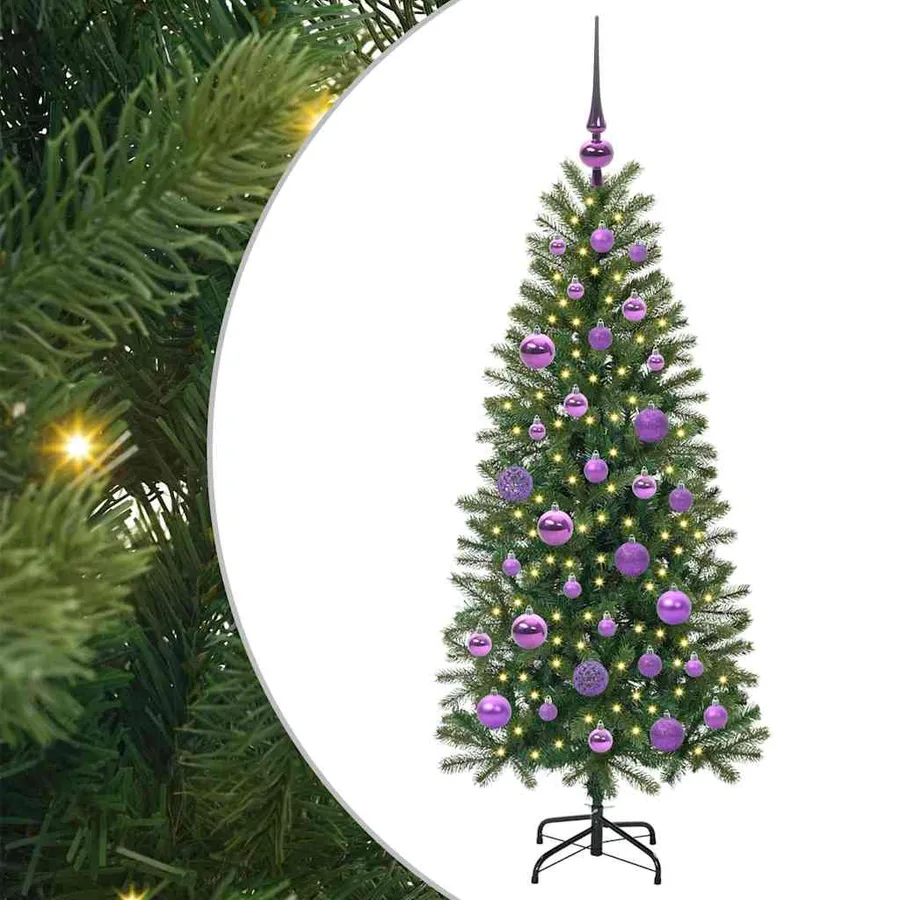 Sapin de Noël artificiel avec 150 LED Vert 120 cm PE et PVC - 2