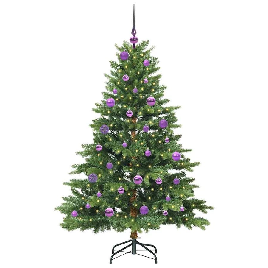 Sapin de Noël artificiel avec 150 LED Vert 150 cm PE et PVC - 3