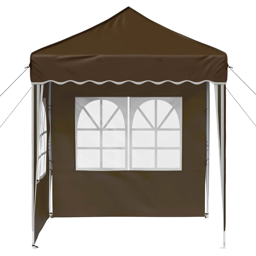 Tente de fête pop-up 195 x 195 x 245 cm Taupe Tissu Oxford - 6