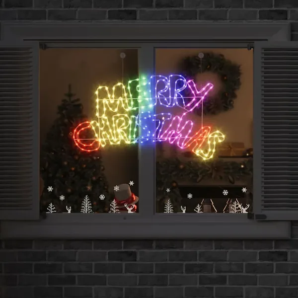 Panneau de Noël avec 240 LED Multicolore 99,5 x 54 cm PVC