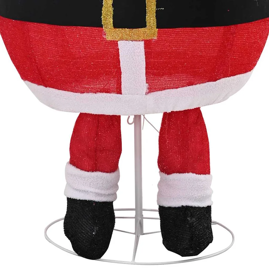 Père Noël de Noël avec 200 LED Blanc chaud 100 x 180 cm tissu - 8