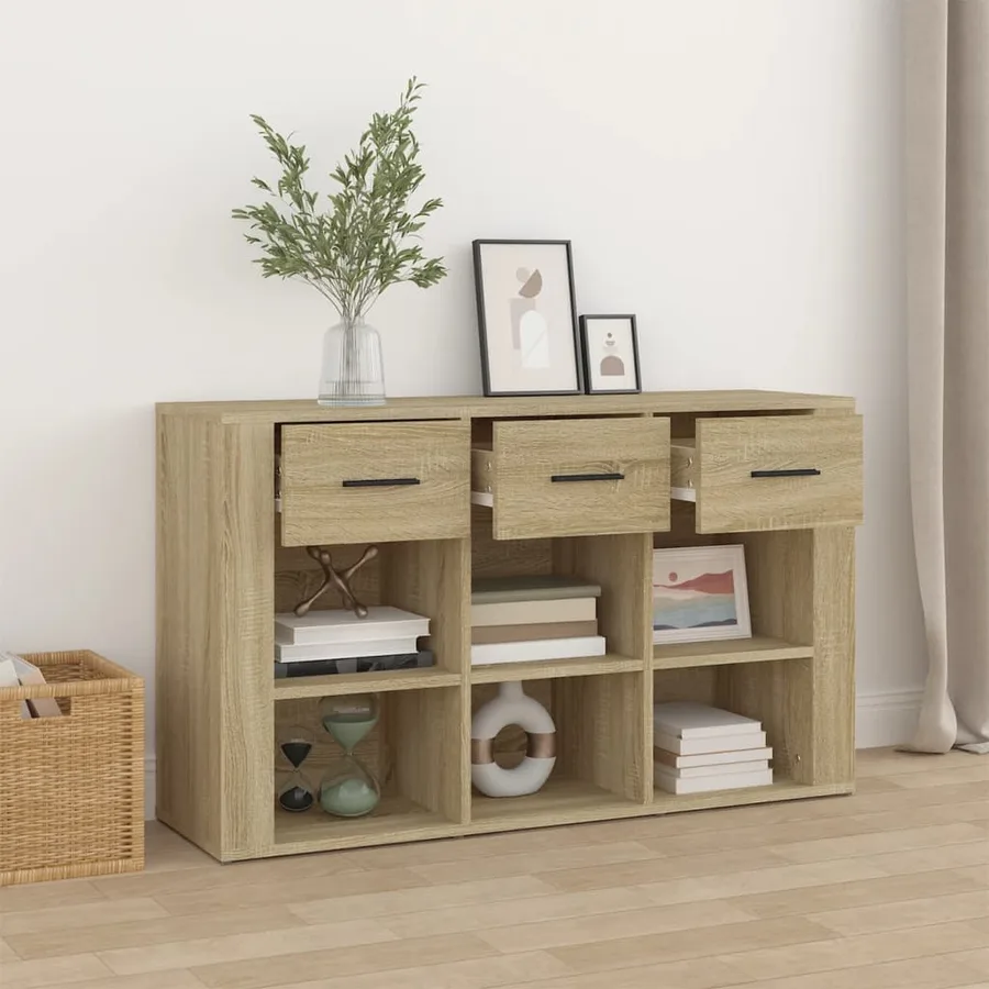 Buffet Chêne sonoma 100x30x59,5 cm Bois d'ingénierie - 3
