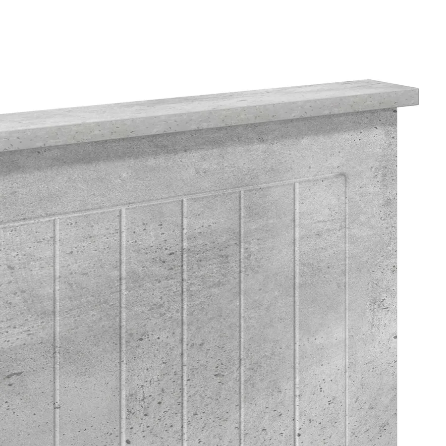 Tête de lit Gris béton 150 cm Bois d'ingénierie - 7