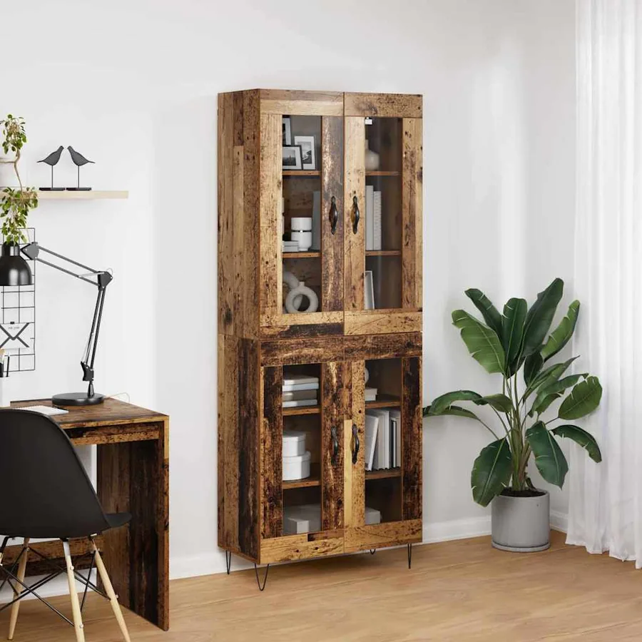 Haut Armoire Bois Ancien 69,5 x 34 x 180 cm Bois d'ingénierie - 4