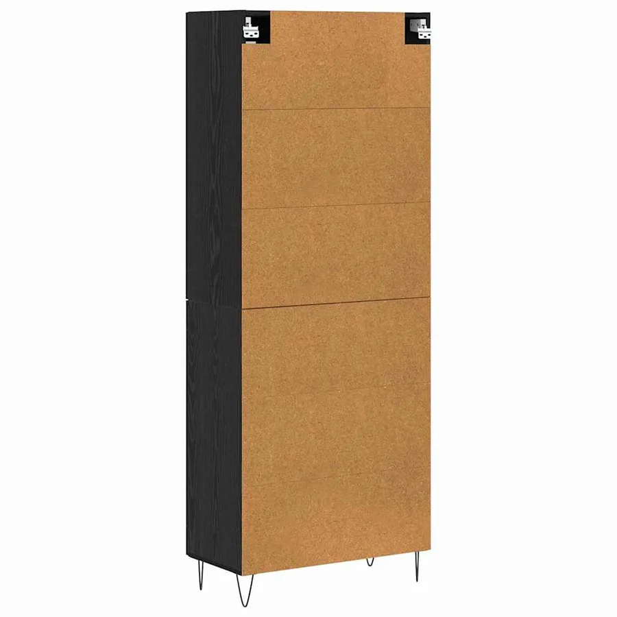 Haut Armoire Chêne noir 69,5 x 34 x 180 cm Bois d'ingénierie - 8