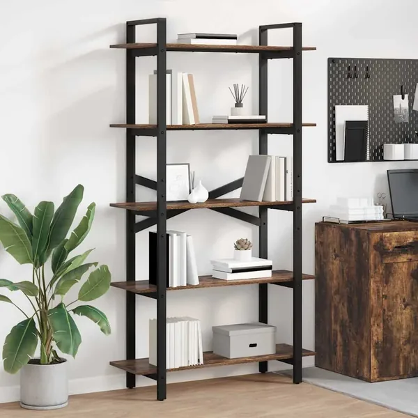 Étagère Chêne fumé 100 x 33,5 x 178 cm Bois d'ingénierie