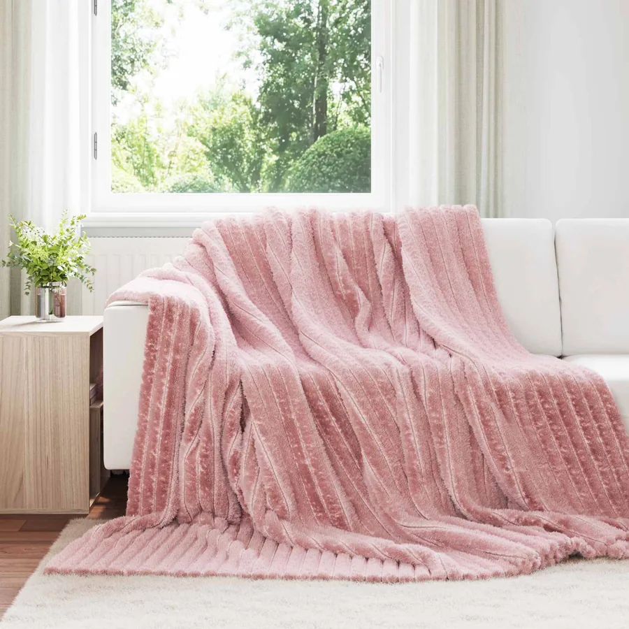 Couvertures à jeter 6 pcs Rose 270 x 240 cm Toison