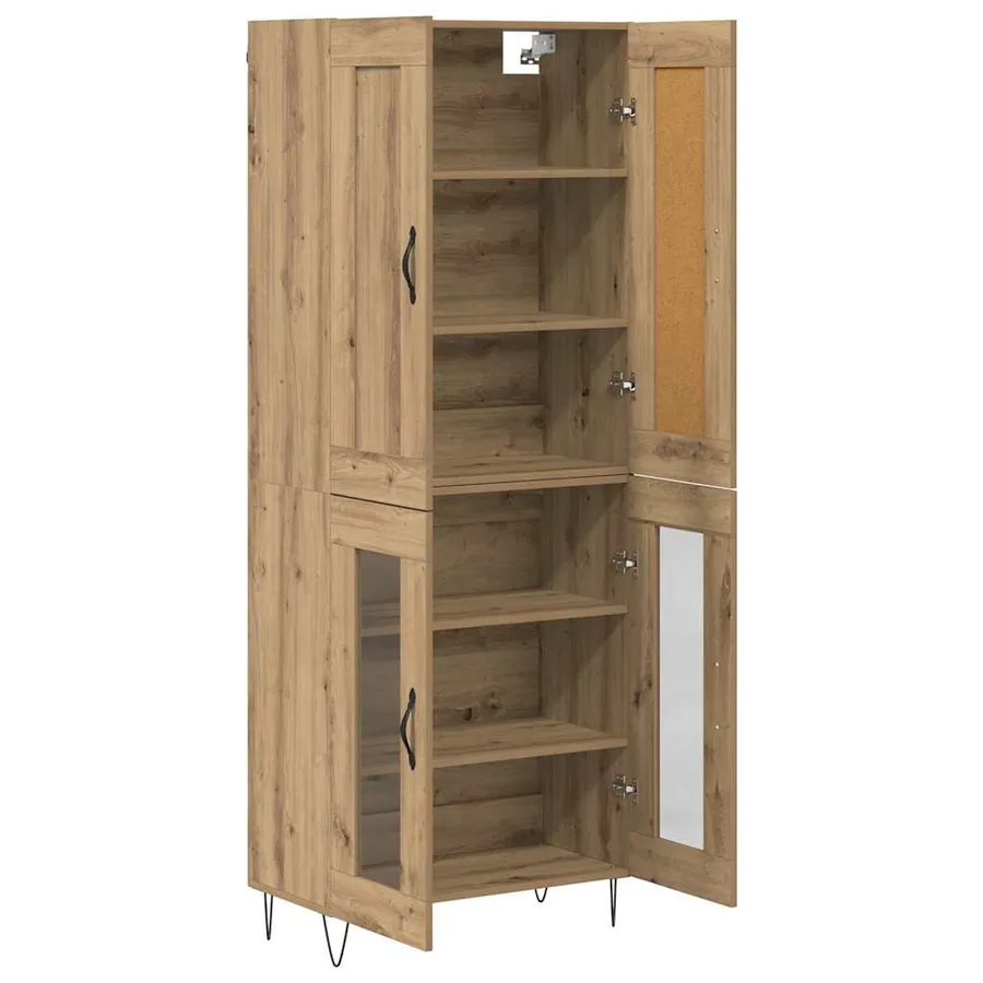 Haut Armoire Chêne artisanal 69,5 x 34 x 180 cm - 7