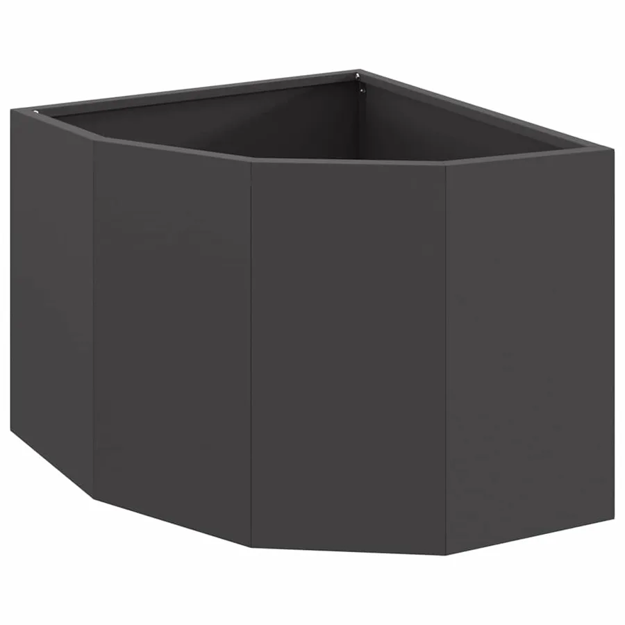 Jardinière d'Angle Noir 45 x 45 x 35 cm Acier - 2