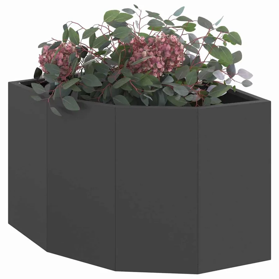 Jardinière d'Angle Noir 45 x 45 x 35 cm Acier - 3