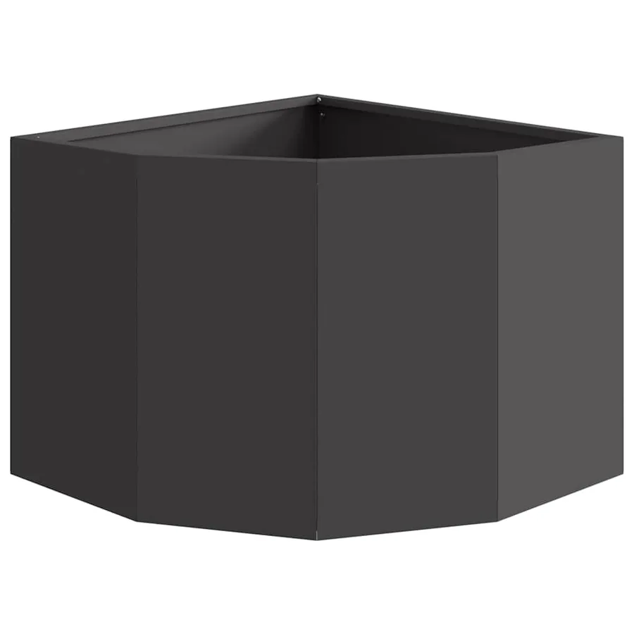 Jardinière d'Angle Noir 45 x 45 x 35 cm Acier - 5