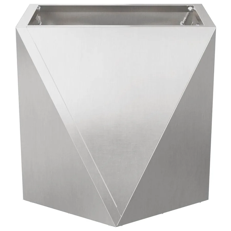 Jardinière 2 pc Argent 40 x 40 x 40 cm Acier inoxydable - 6